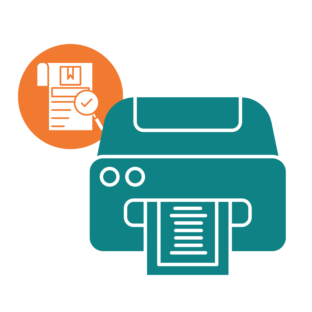 Print barcodes and delivery note